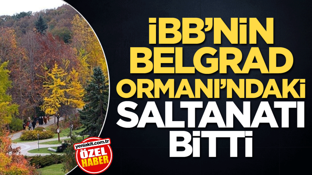 İBB’nin Belgrad Ormanı’ndaki saltanatı bitti