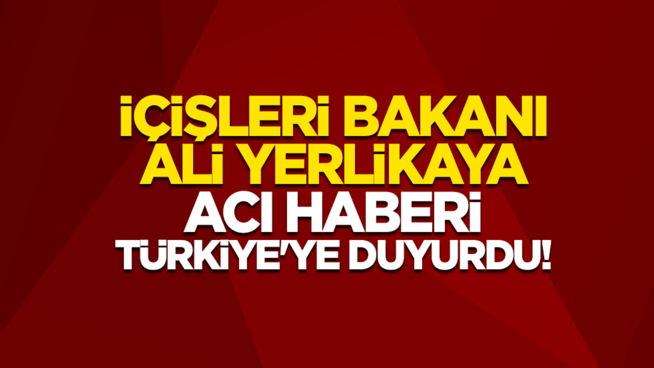 İçişleri Bakanı Ali Yerlikaya acı haberi Türkiye'ye duyurdu! 7 vatandaşımız hayatını kaybetti