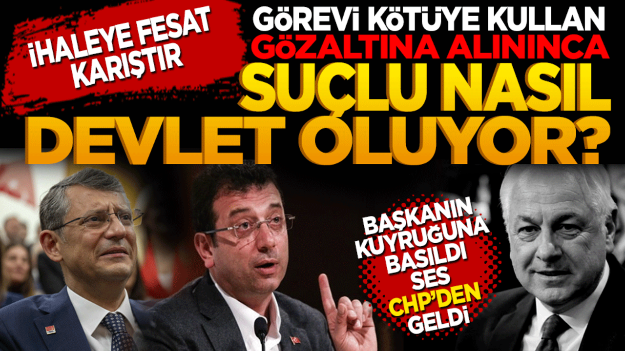 İhaleye fesat karıştır, görevi kötüye kullan gözaltına alınınca Suçlu nasıl devlet oluyor?