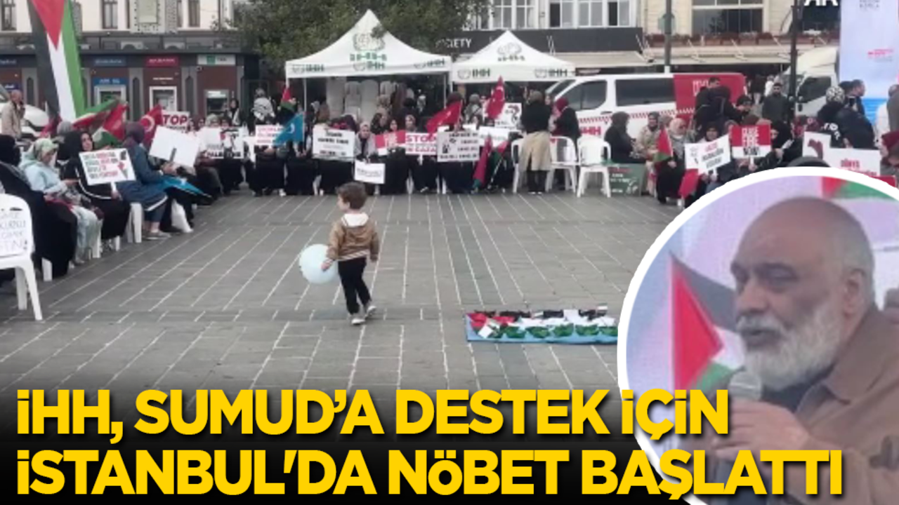 İHH, Sumud destek için İstanbul'da nöbet başlattı