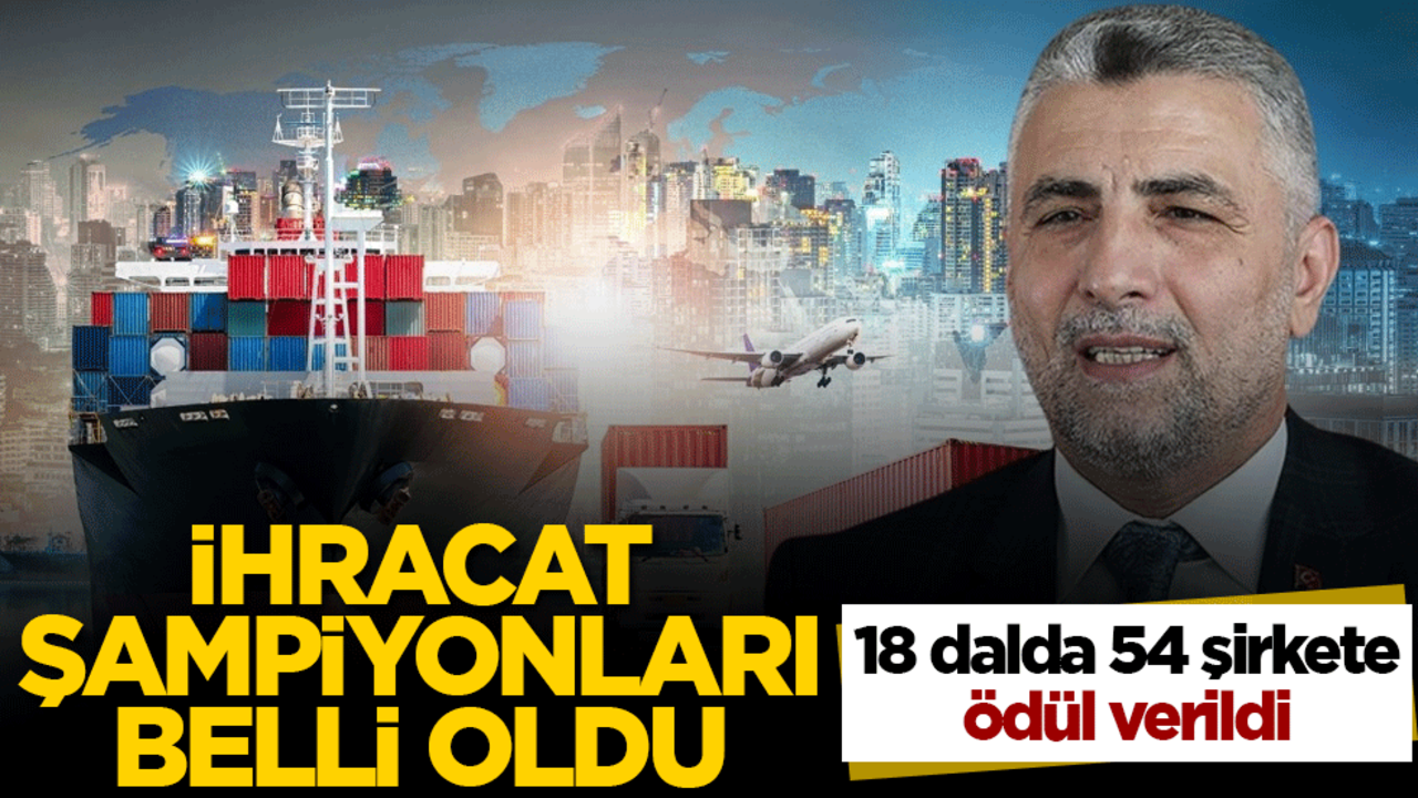 İhracat şampiyonları belli oldu: 18 dalda 54 şirkete ödül verildi