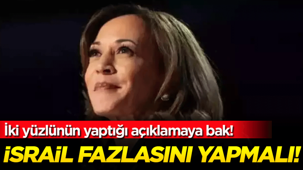 İki yüzlünün yaptığı açıklamaya bak: İsrail daha fazlasını yapmalı!