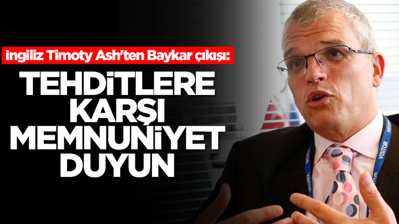 İngiliz ekonomist Timoty Ash'ten Baykar çıkışı: Tehditlere karşı memnuniyet duyun