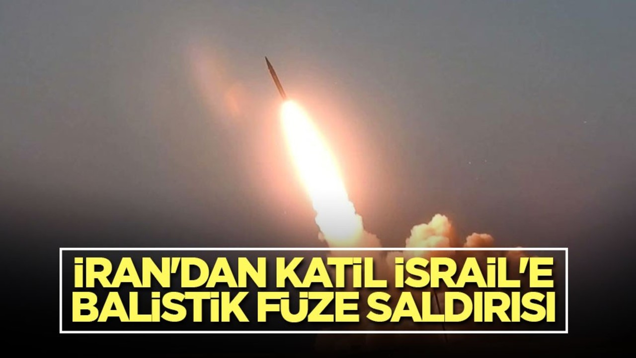 İran, katil İsrail'e balistik füze yağdırdı! Yüzlercesi havada