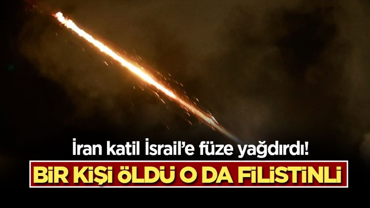 İran katil İsrail’e füze yağdırdı! Bir kişi öldü o da Filistinli