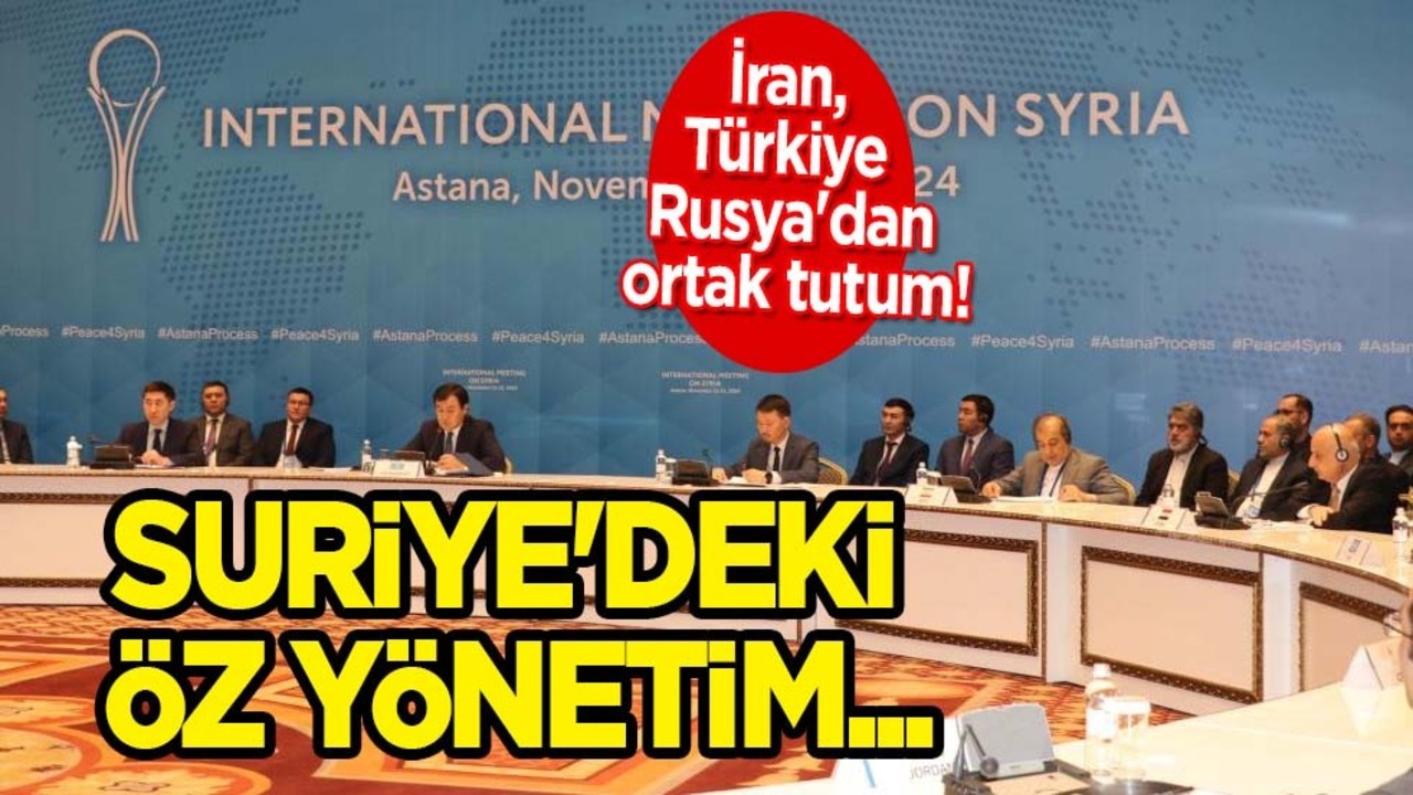 ﻿İran, Türkiye ve Rusya'dan Suriye için ortak bildiri: Yeniden tesisi için harekete geçilecek