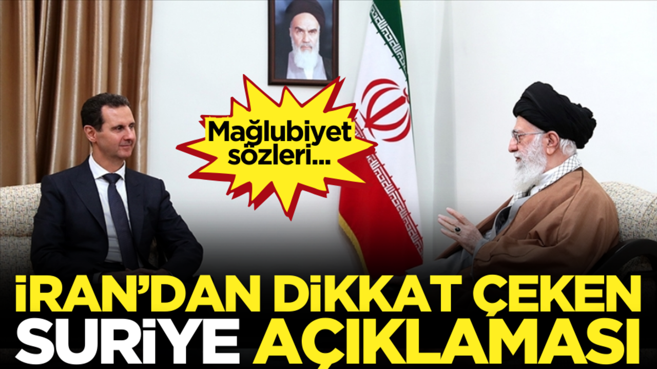 İran’dan flaş Suriye açıklaması! Mağlubiyet sözleri…