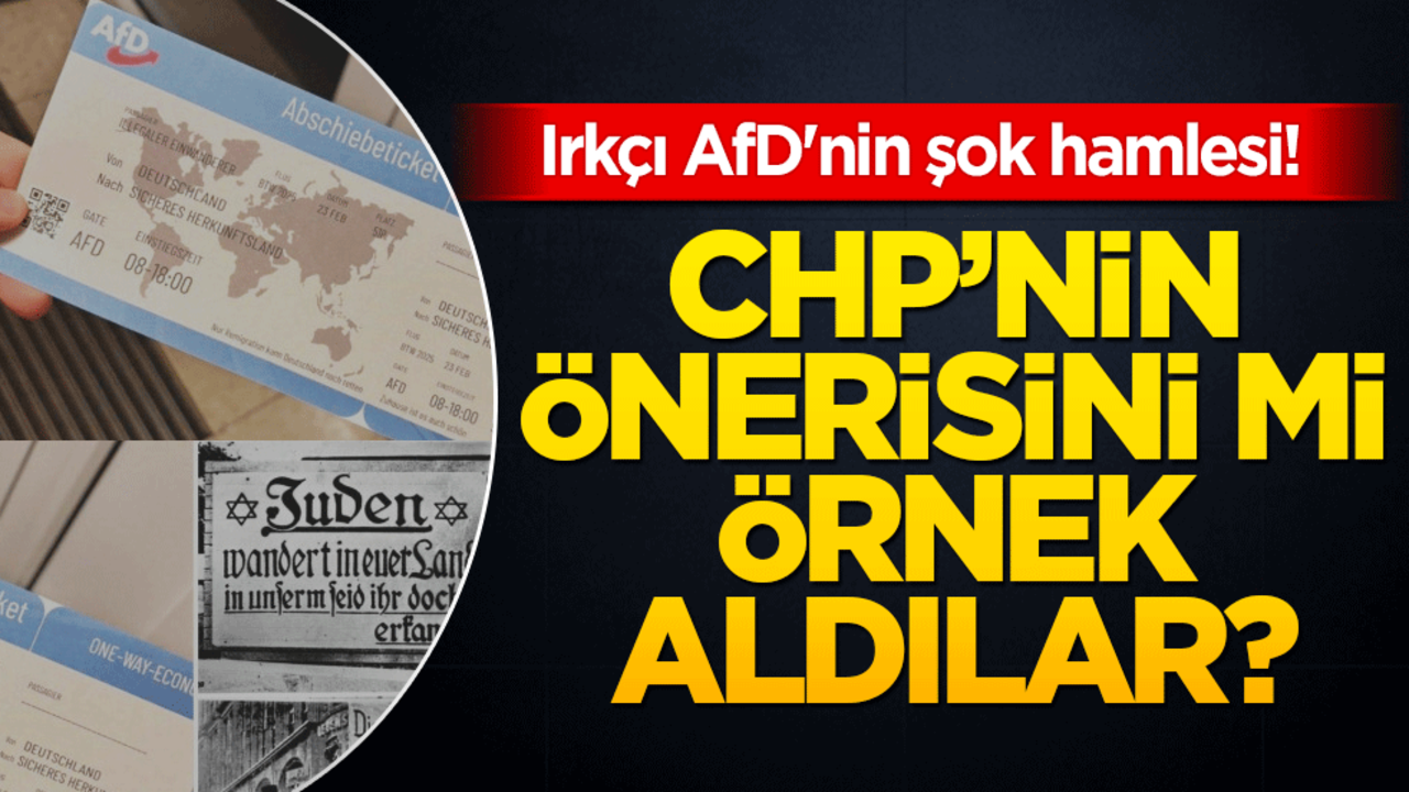 Irkçı AfD'nin şok hamlesi! CHP'nin önerisini örnek aldılar mı?
