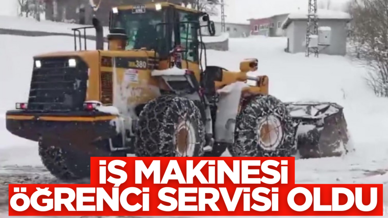 İş makinesi 'öğrenci servisi’ oldu