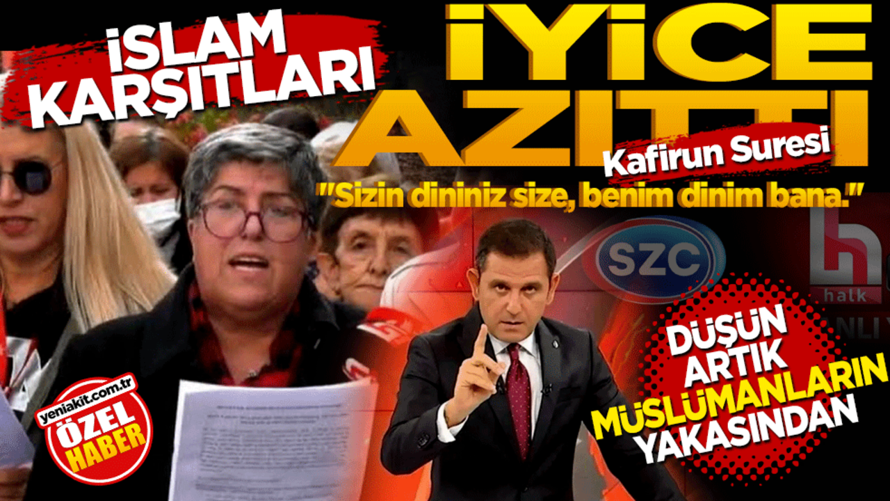 İslam karşıtları iyice azıttı! Kafirun Suresi "Sizin dininiz size, benim dinim bana." Düşün artık Müslümanların yakasından