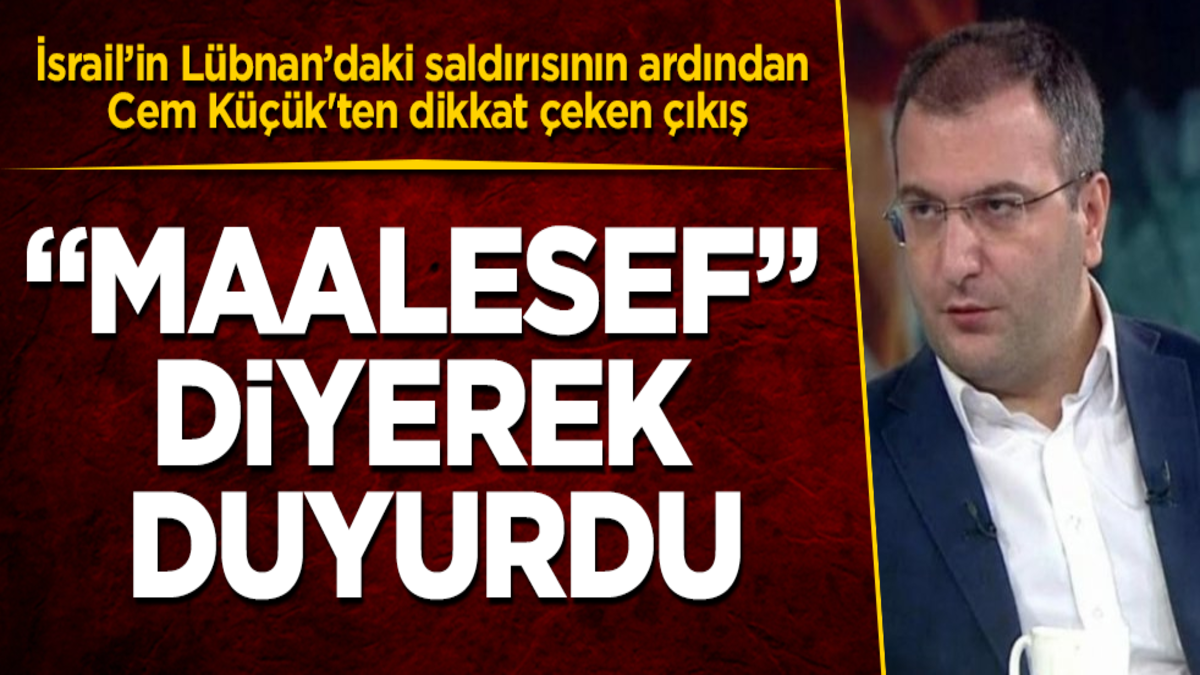 İsrail’in Lübnan’daki saldırısının ardından Cem Küçük'ten dikkat çeken çıkış! "Maalesef" diyerek duyurdu