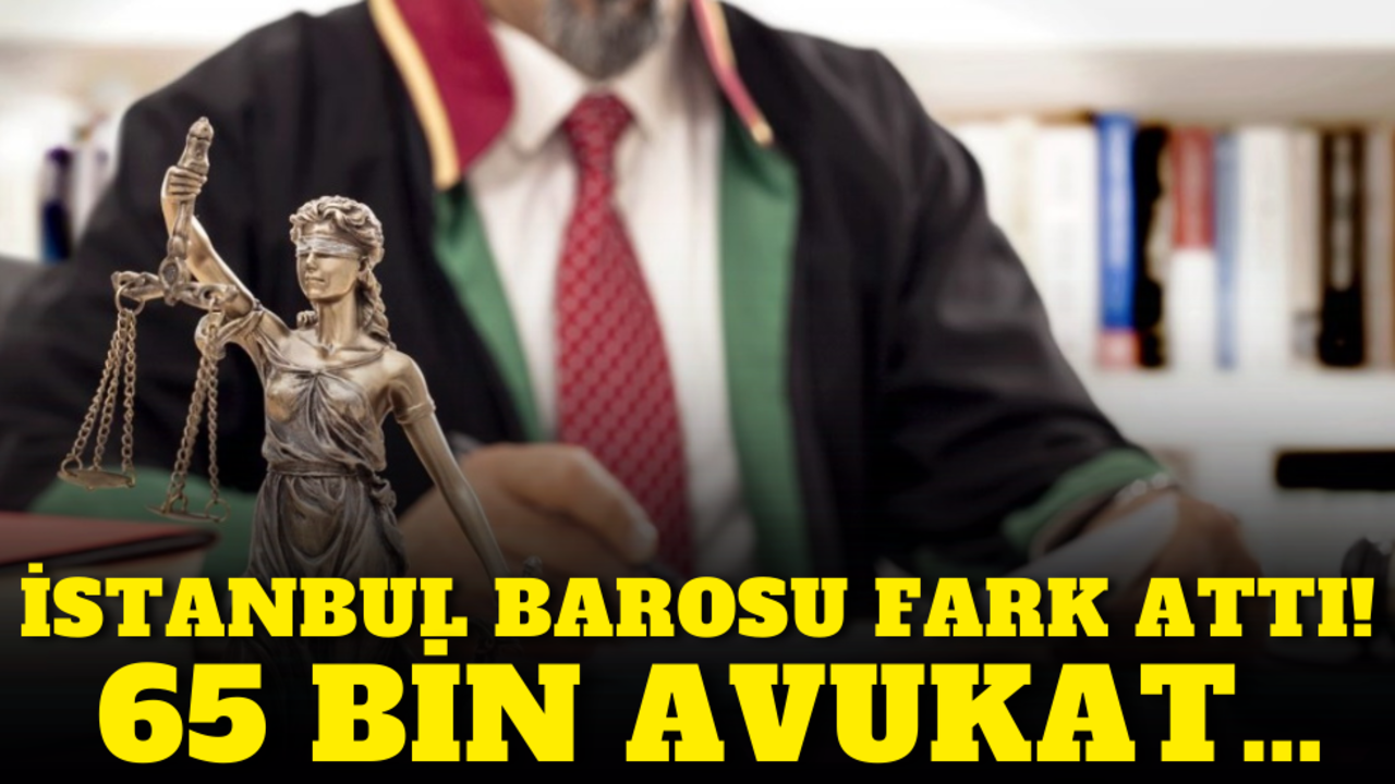 İstanbul Barosu fark attı! 65 bin avukat…