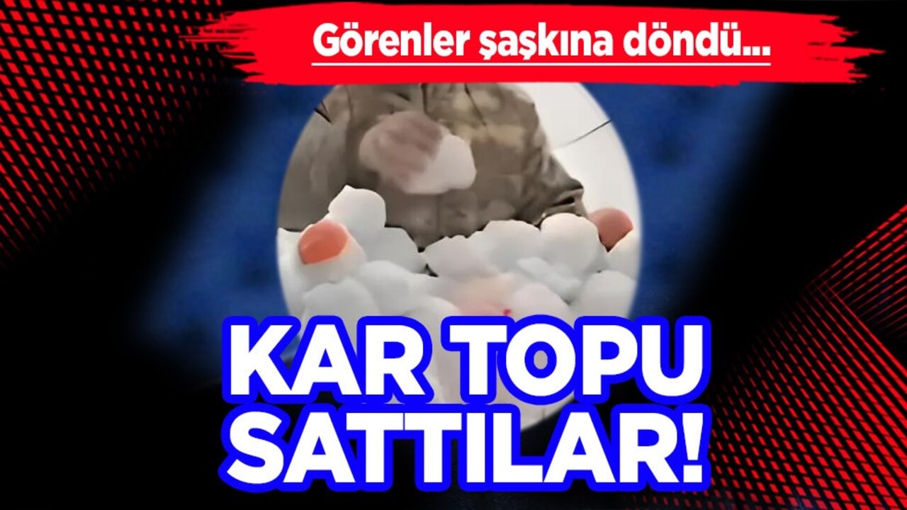 İstanbul’da kar topu sattılar! Bu da başımıza geldi! Müşteri de buldu, o anlar keyfi yaşattı