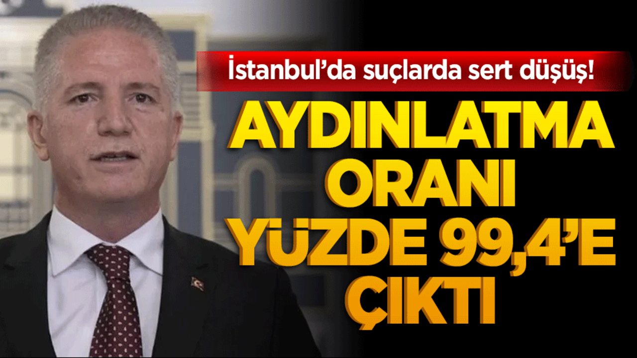 İstanbul’da suçlarda sert düşüş! Aydınlatma oranı yüzde 99,4’e çıktı