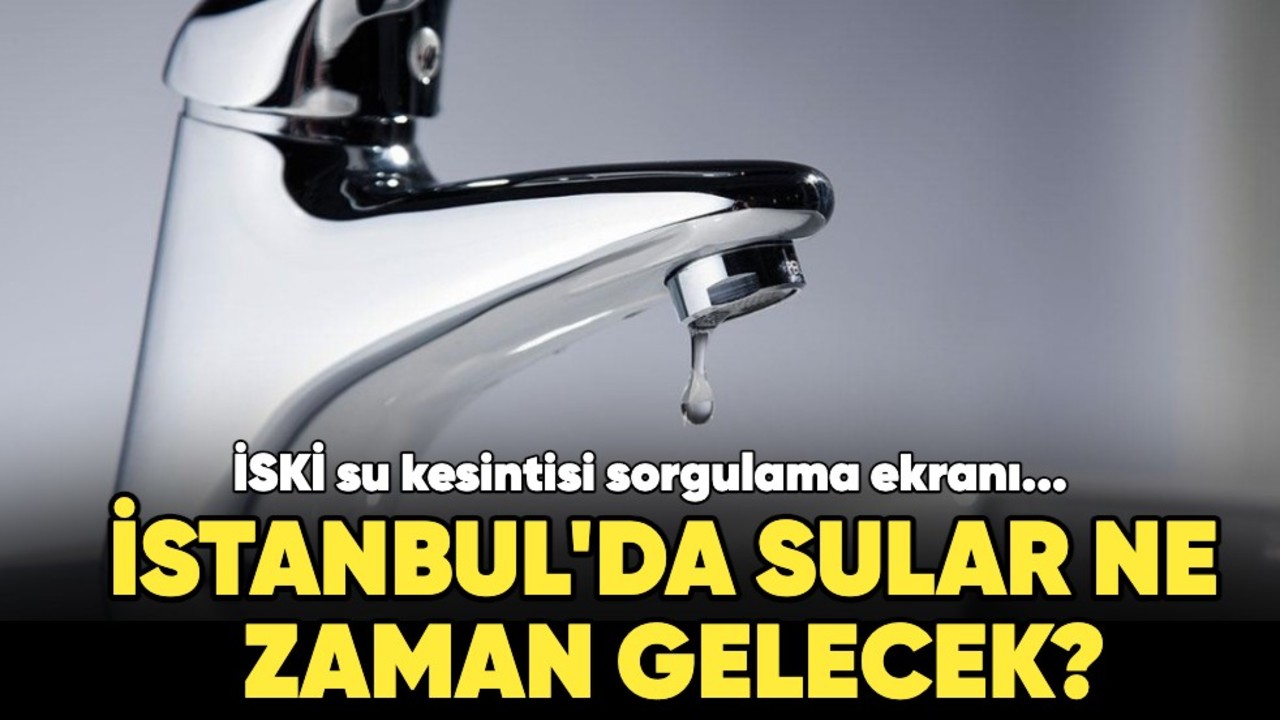 İstanbul'da sular ne zaman gelecek? İşte İSKİ su kesintisi sorgulama ekranı