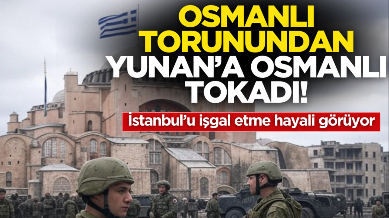 İstanbul’u işgal etme hayali görüyor! Osmanlı torunundan Yunan’a Osmanlı tokadı