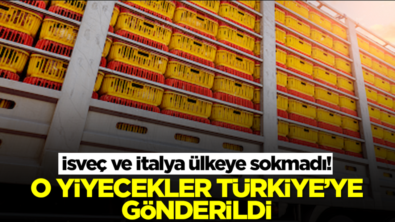 İsveç ve İtalya ülkeye sokmadı! O yiyecekler Türkite'ye gönderildi