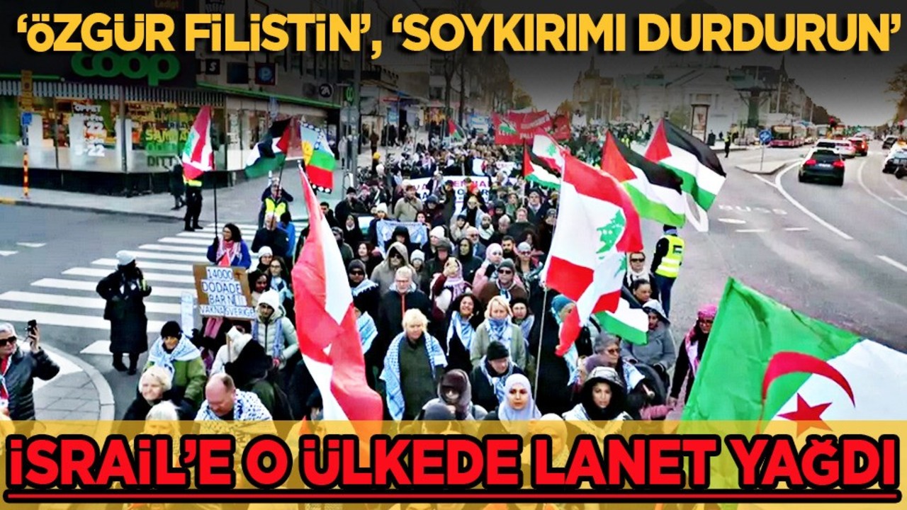 İsveç'te İsrail'in acımasız saldırıları protesto edildi: Tepki eylemi! Ateşkes olamadı! Filistinlilere sürgün planı