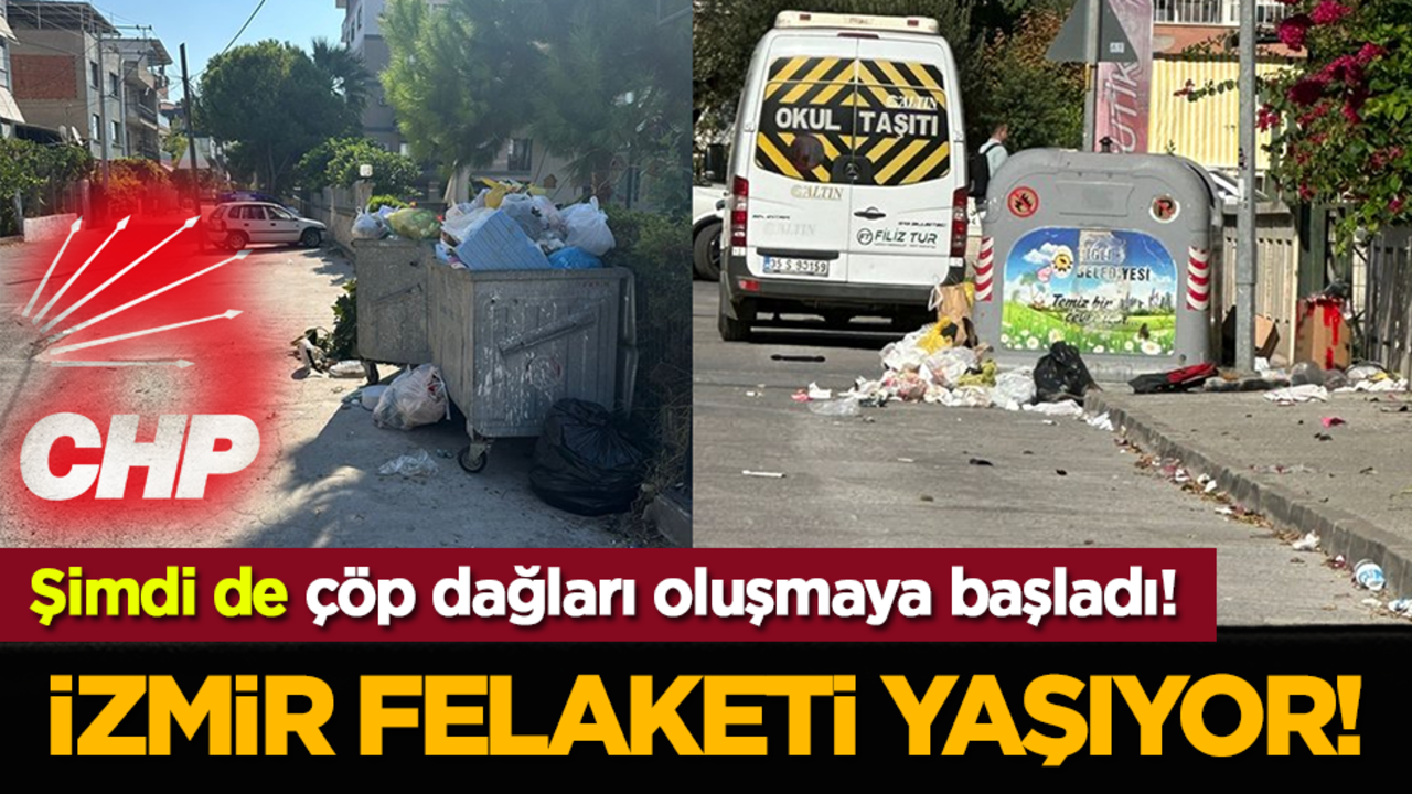 İzmir felaketi yaşıyor! Şimdi de çöp dağları oluşmaya başladı!