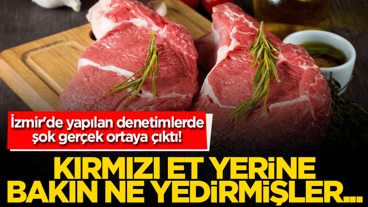 İzmir'de yapılan denetimlerde şok gerçek ortaya çıktı! Kırmızı et yerine bakın ne yedirmişler...