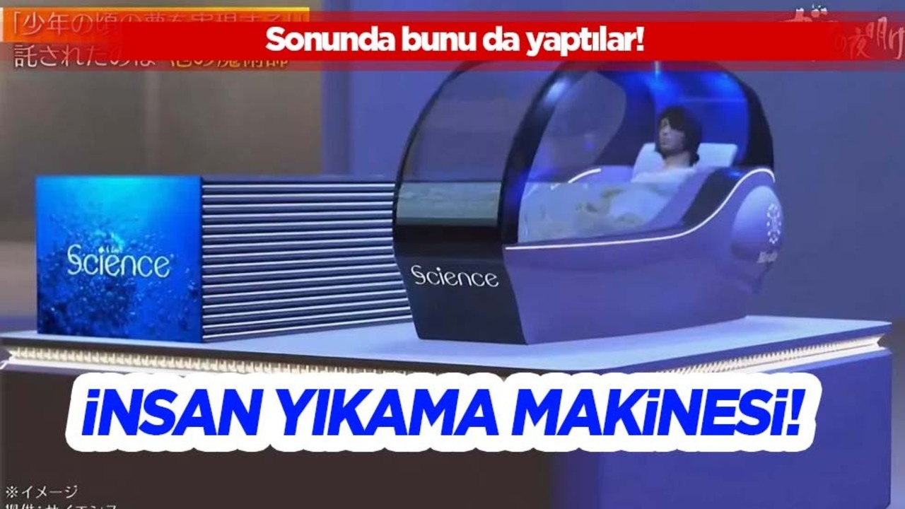 Japonya'nın icadı insan yıkama makinesi böyle: 15 dakikada yıkayıp kurutacak! 