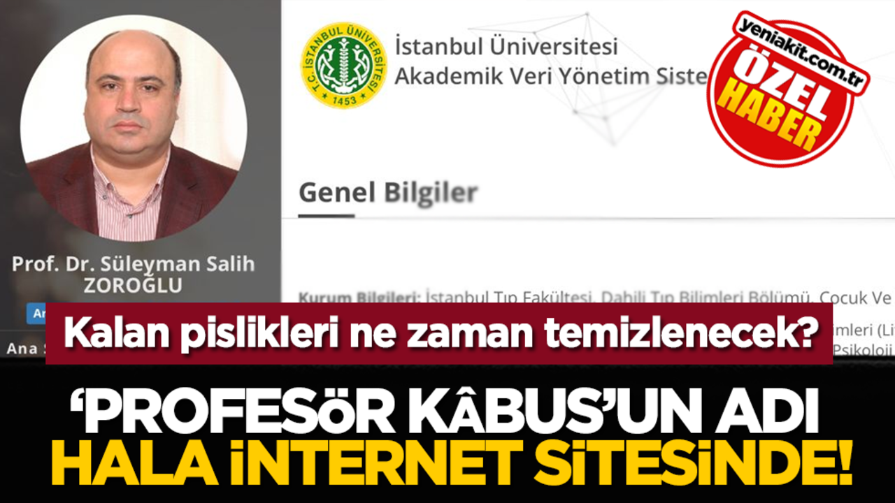 Kalan pislikleri ne zaman temizlenecek? ‘Profesör kâbus’un adı hala internet sitesinde!