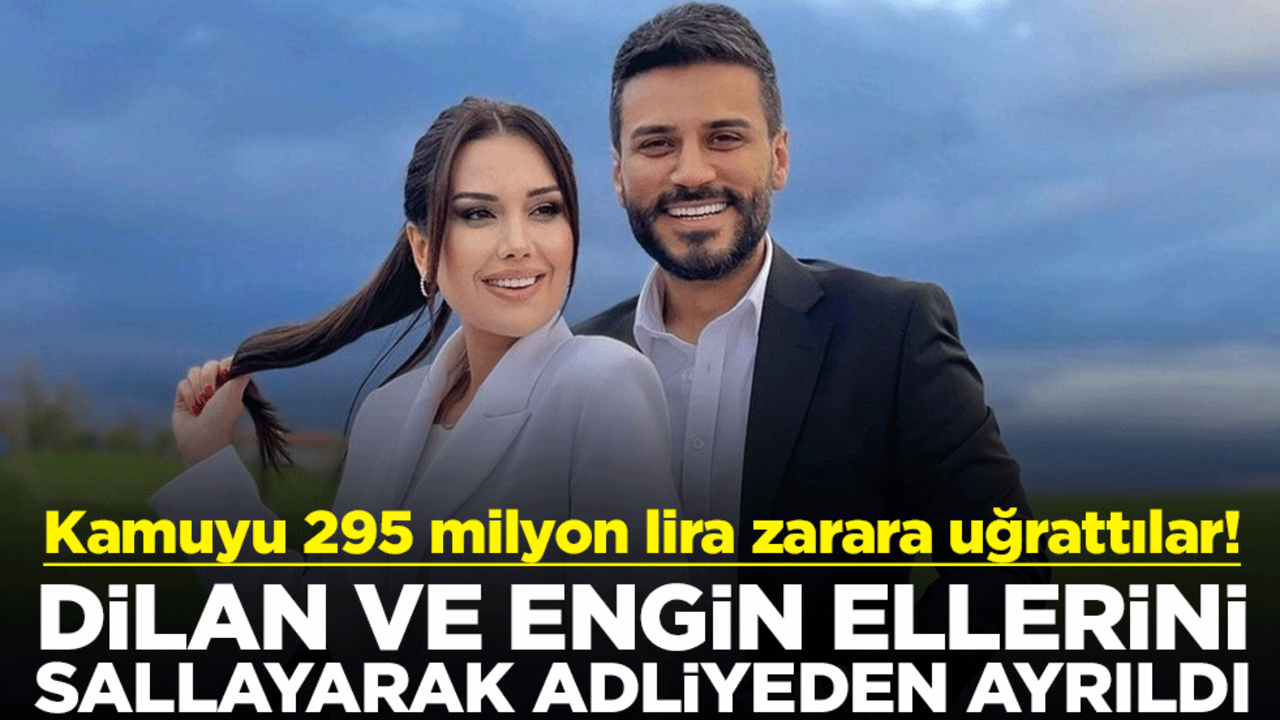 Kamuyu 295 milyon lira zarara uğrattılar! Dilan ve Engin Polat ellerini sallayarak adliyeden ayrıldı