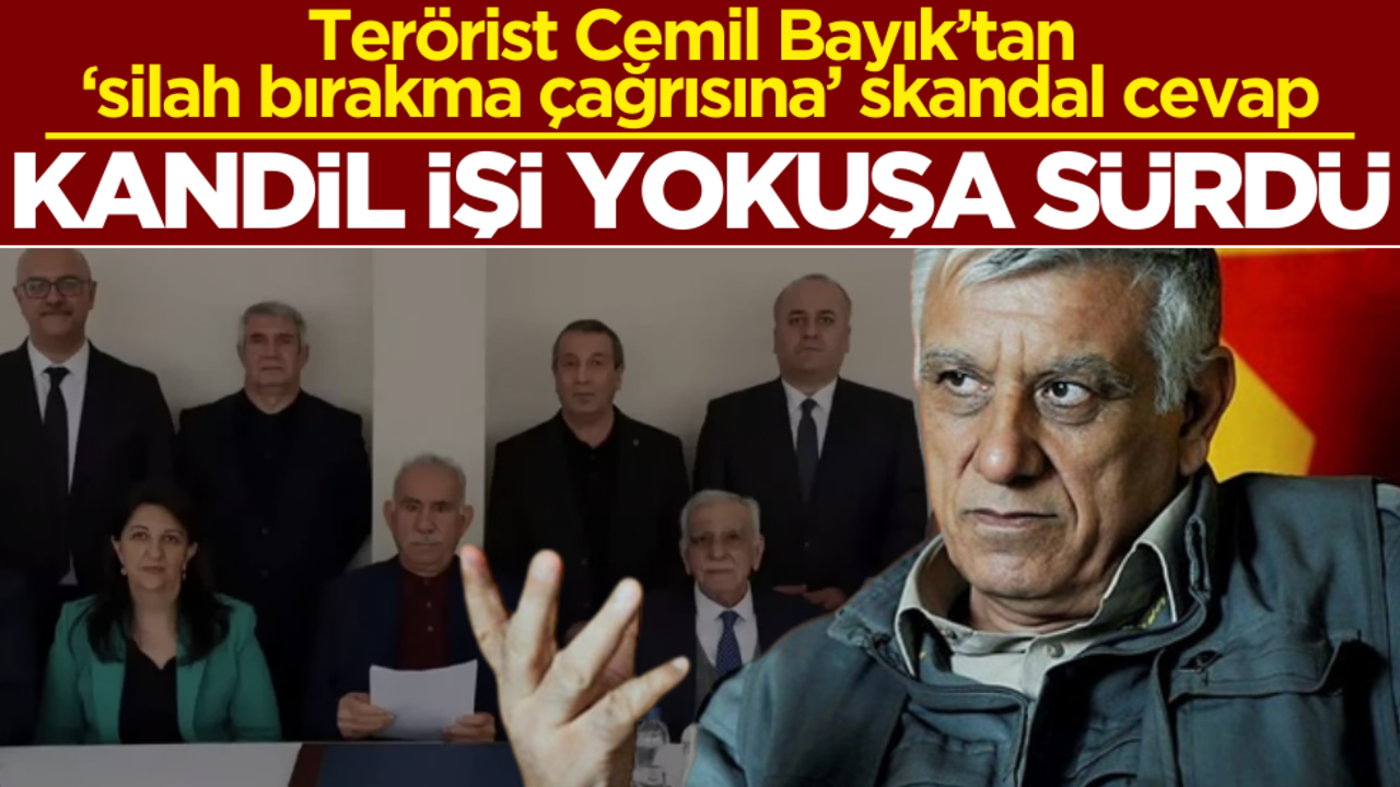 Kandil işi yokuşa sürdü! Terörist Cemil Bayık’tan silah bırakma çağrısına’ skandal cevap