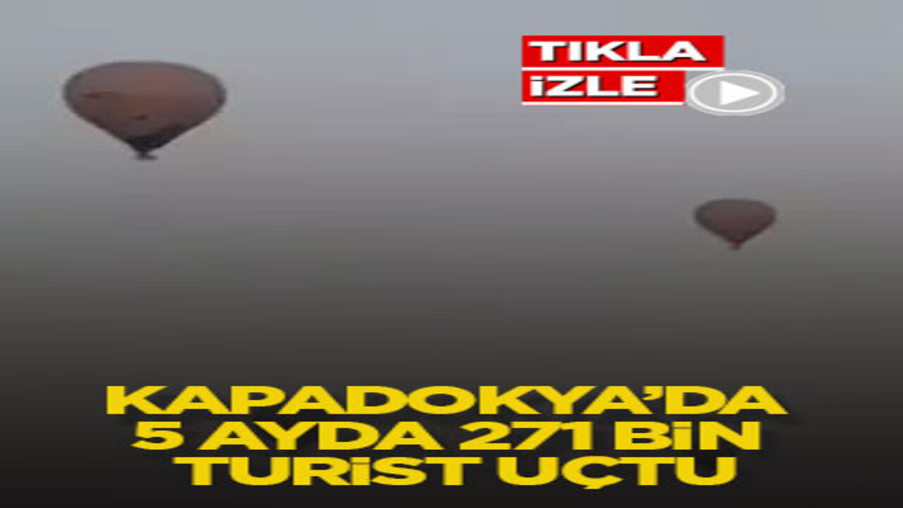 Kapadokya’da 5 ayda 271 bin turist uçtu