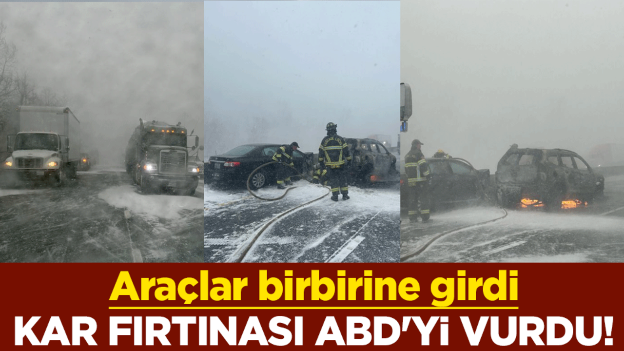 Kar fırtınası ABD'yi vurdu! Araçlar birbirine girdi