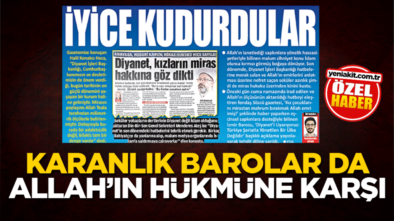 Karanlık barolar da Allah’ın hükmüne karşı