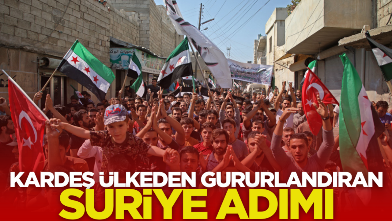 Kardeş ülkeden gururlandıran Suriye adımı!