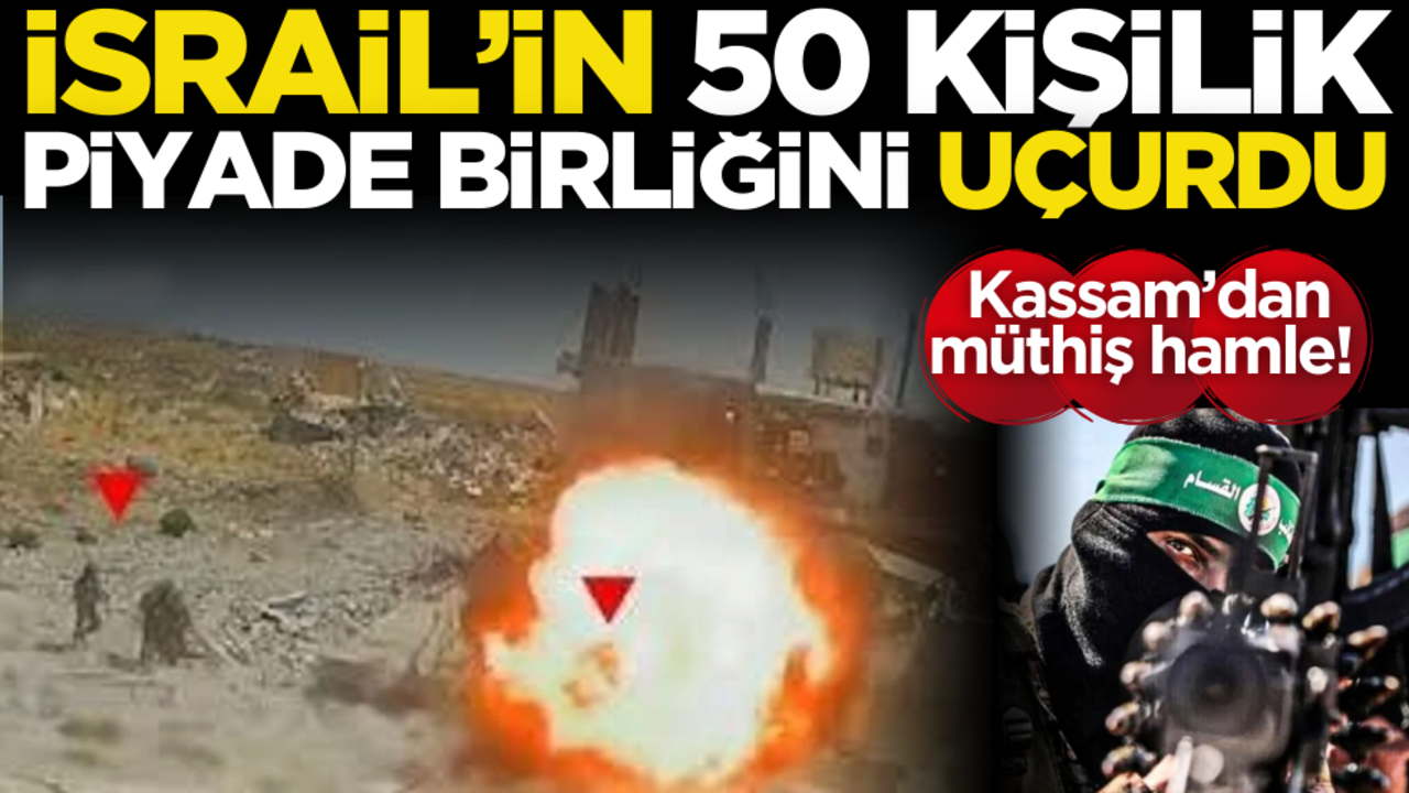 Kassam’dan müthiş hamle! İsrail’in 50 kişilik piyade birliğini havaya uçurdu
