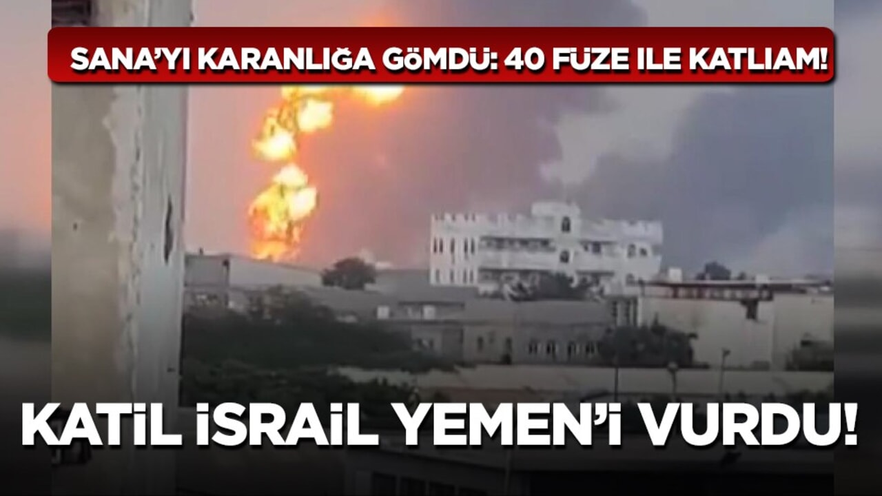 Katil İsrail Sana’yı vurdu: Siyonist rejim Başkanlık Sarayı ve elektrik santralini hedef aldı, başkent karanlığa gömüldü