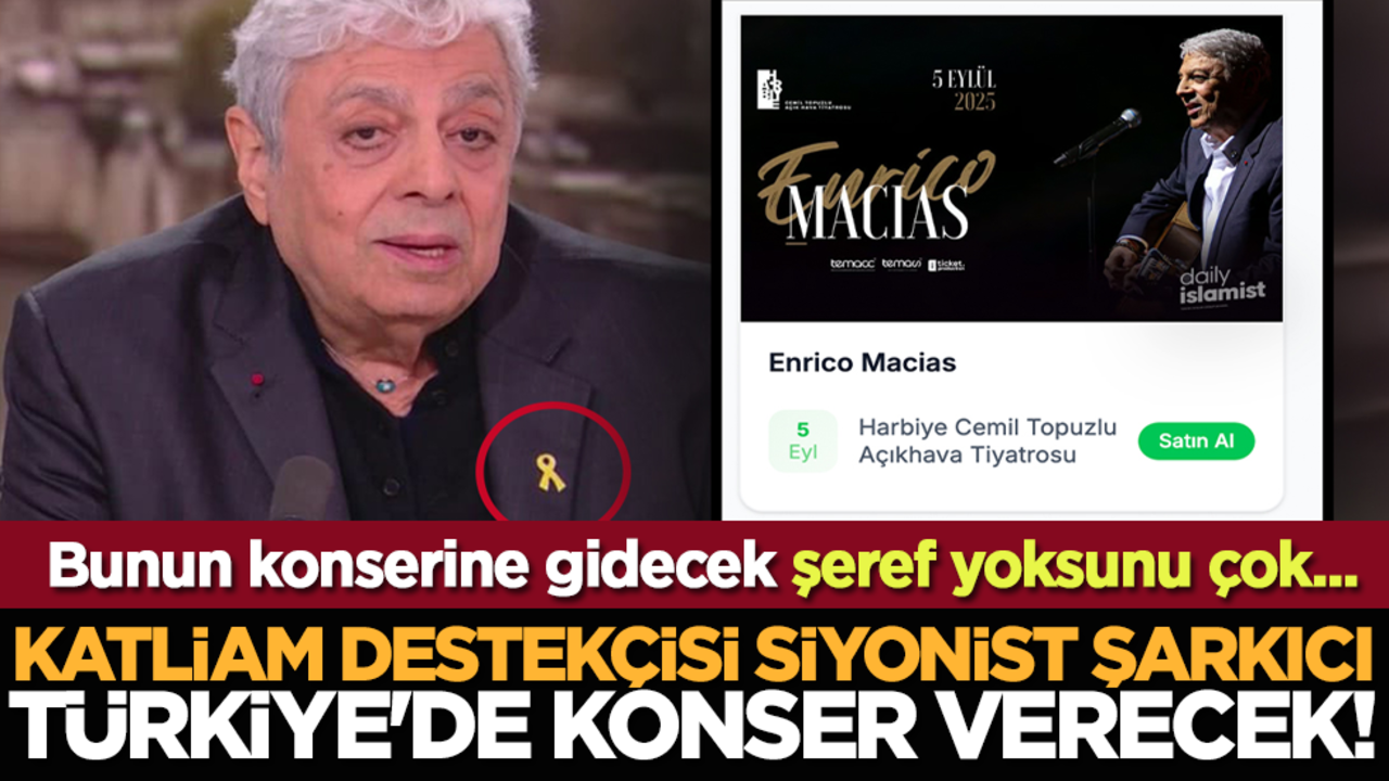 Katliam destekçisi siyonist şarkıcı Türkiye'de konser verecek!