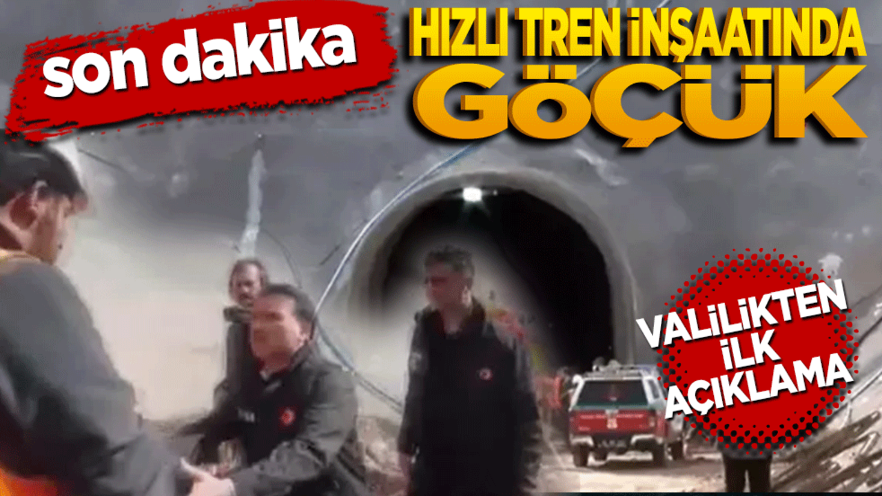 Kayseri'de hızlı tren inşaatında göçük! Valilikten açıklama