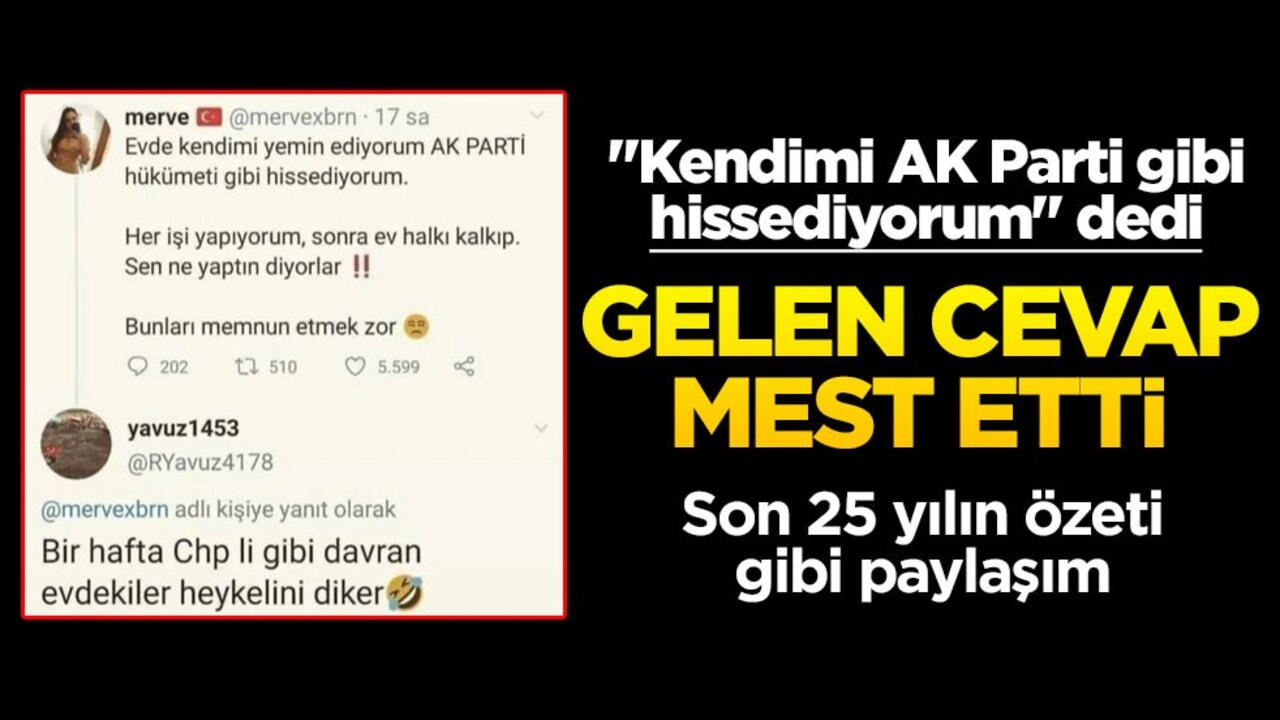 "Kendimi AK Parti gibi hissediyorum" dedi, gelen cevap mest etti! Son 25 yılın müthiş özeti