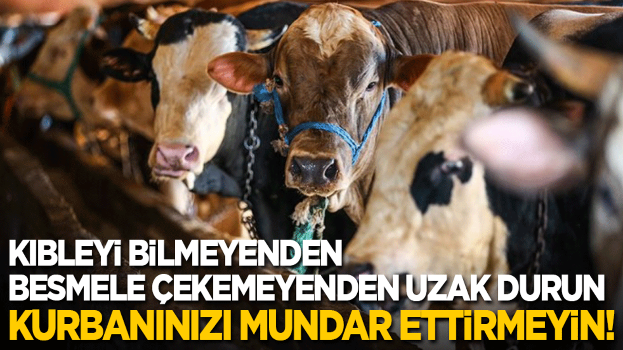 Kıbleyi bilmeyene, besmele çekemeyene kurbanlarınızı mundar ettirmeyin!