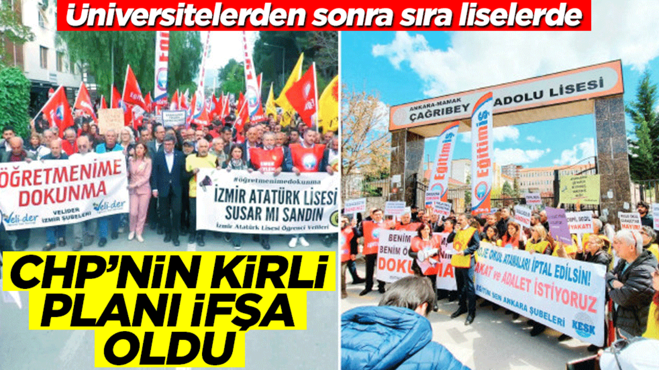 Kirli plan ifşa oldu: İşte CHP'nin skandal "lise projesi!"