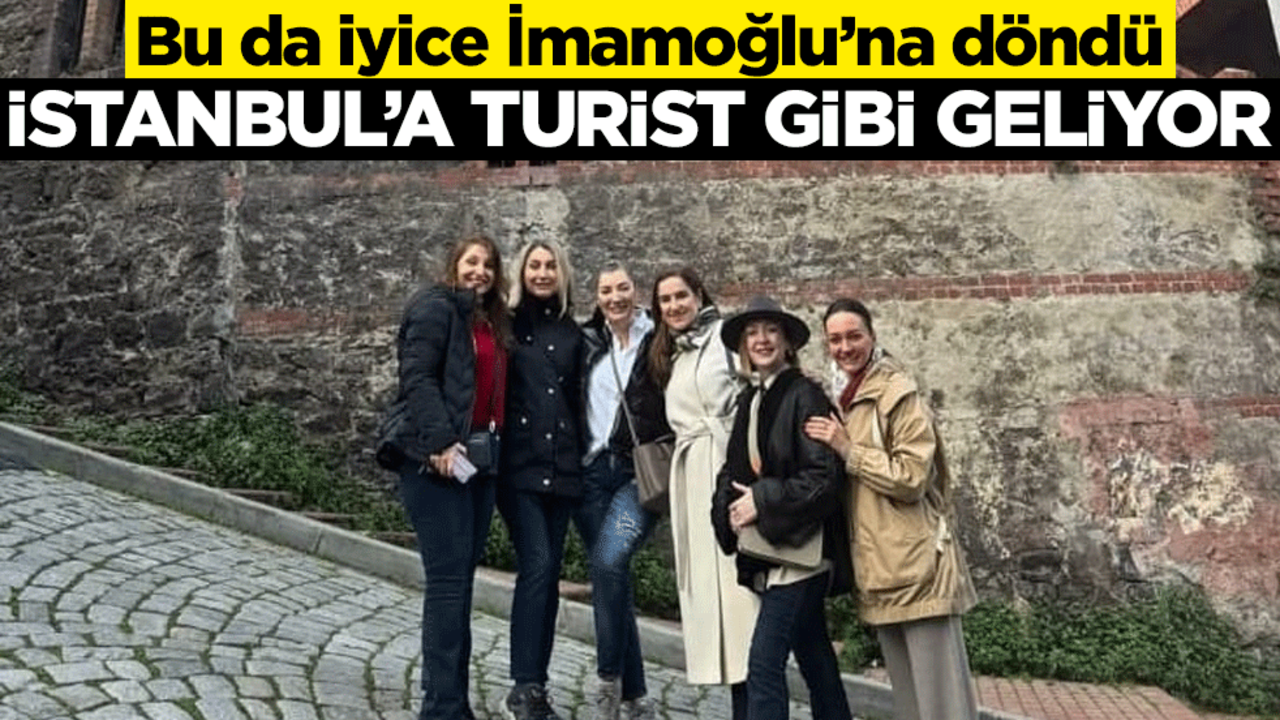 Kocasına benzedi… Dilek de İstanbul’da turist gibi takılıyor