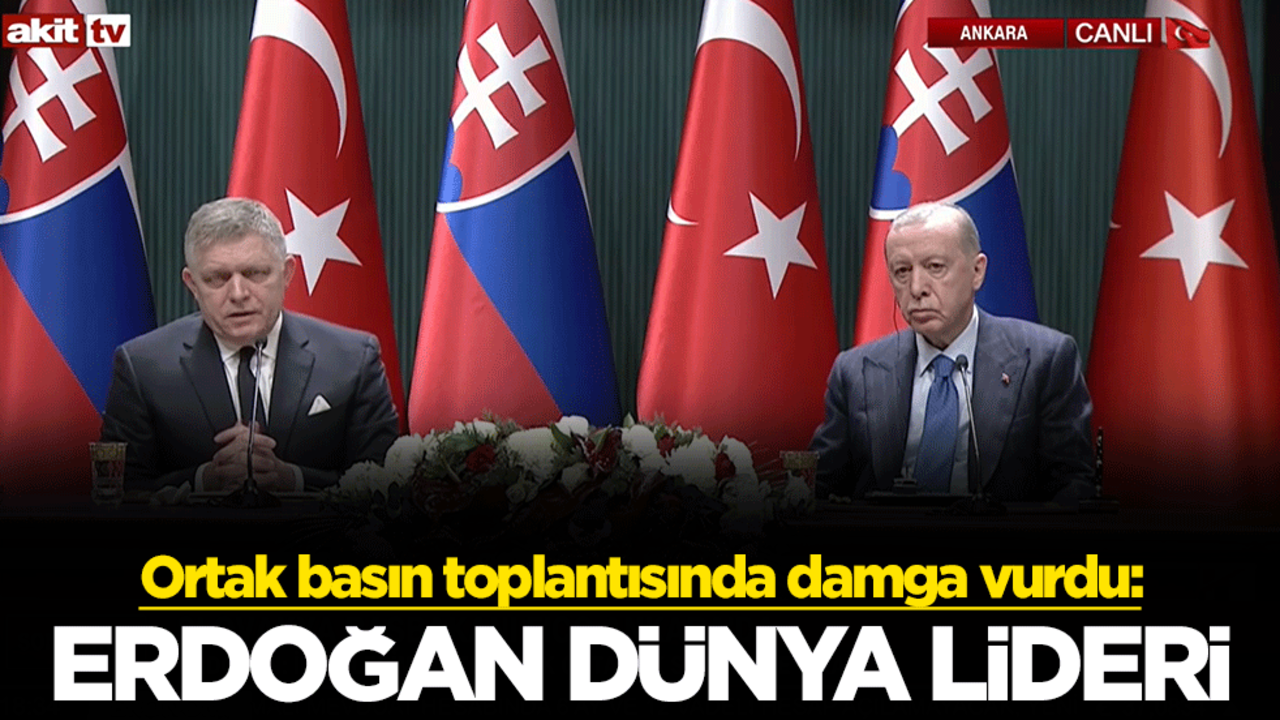 Konuk lider, Erdoğan ile ortak basın toplantısında duyurdu: Dünya lideri