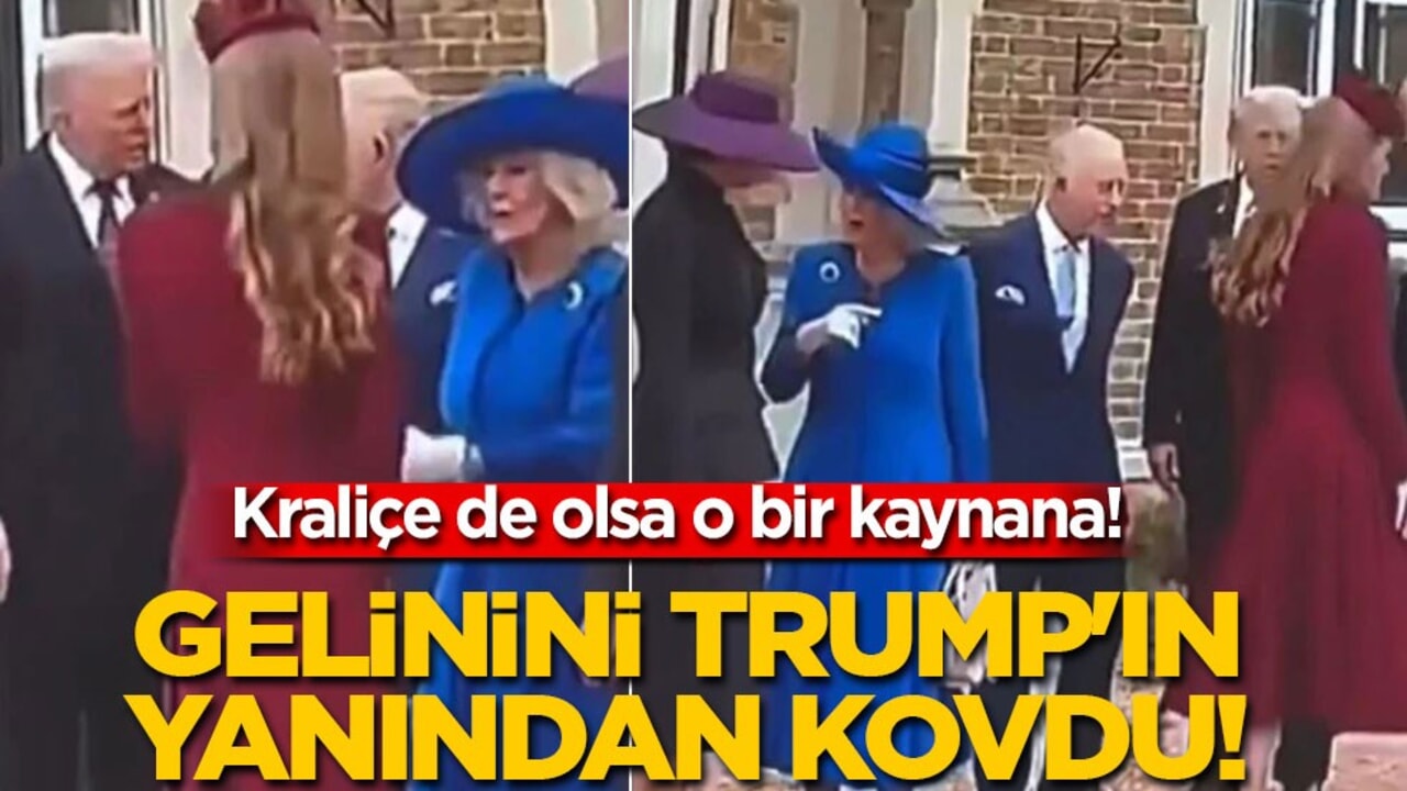 Kraliçe de olsa o bir kaynana! Gelinini Trump'ın yanından kovdu!