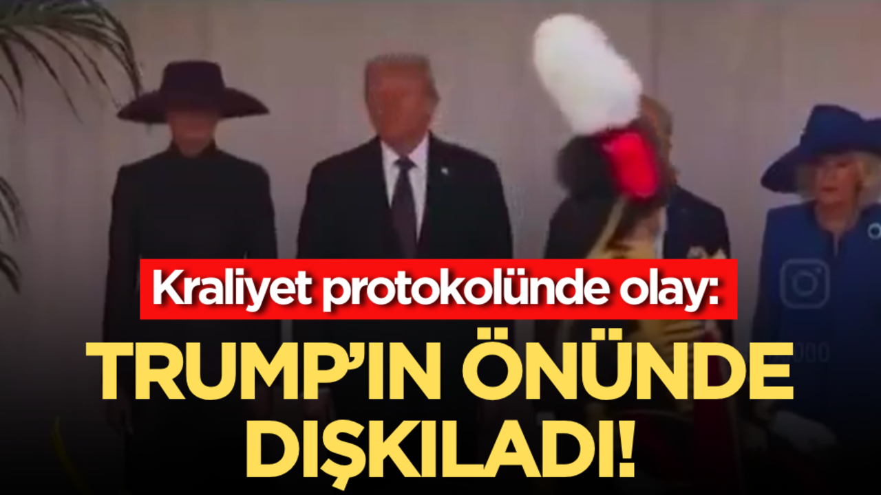 Kraliyet protokolünde olay: Trump’ın önünde dışkıladı!