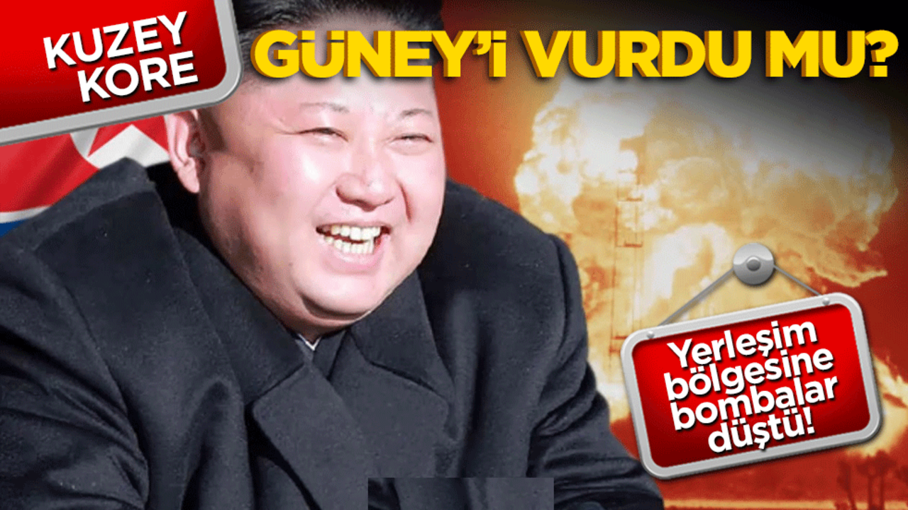 Kuzey Kore Güney'i vurdu mu? Yerleşim bölgesine bombalar düştü