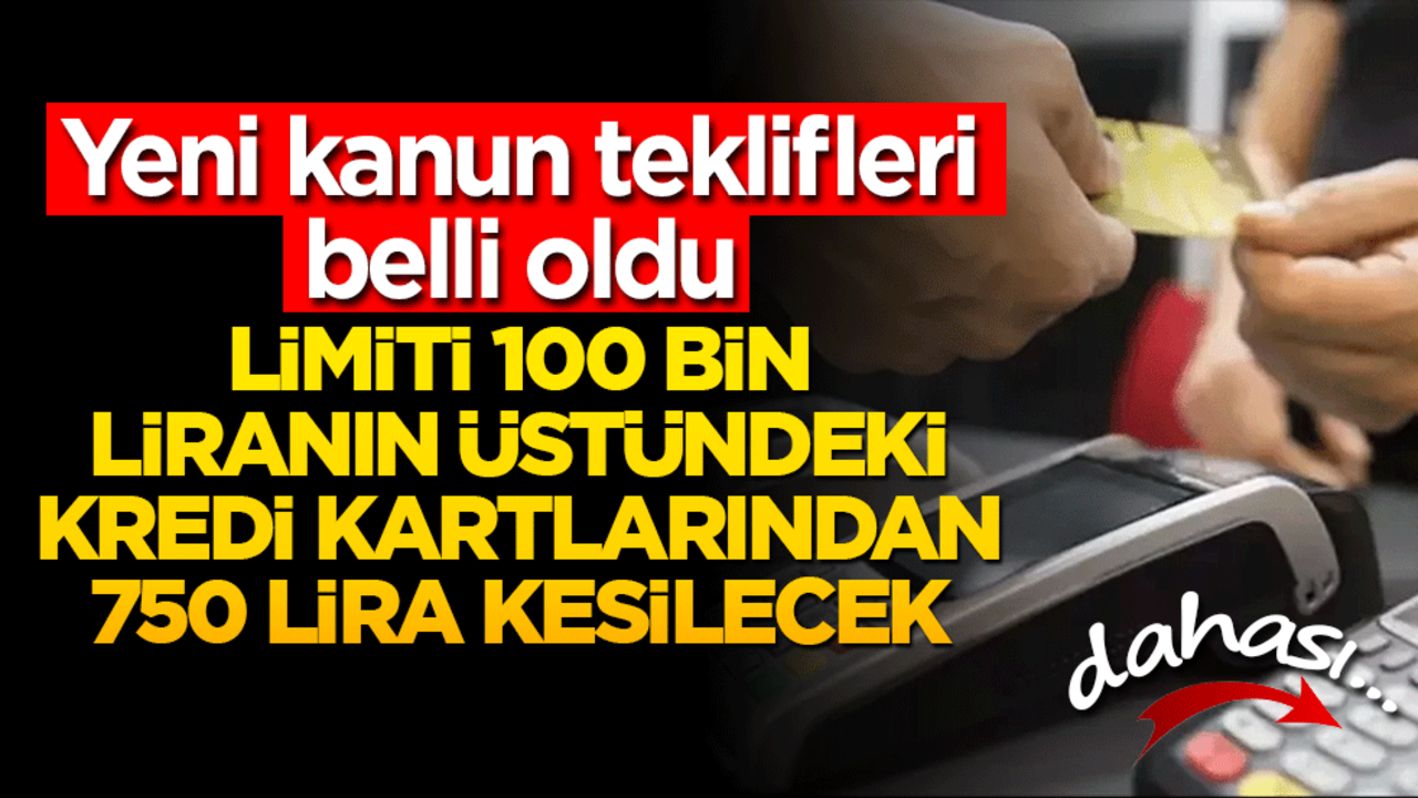 Limiti 100 bin TL ve üzeri olan kredi kartlarından yıllık 750 TL savunma sanayine katkı payı alınacak