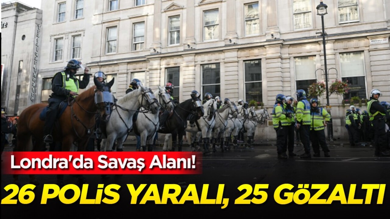 Londra’da aşırı sağcı gösteride olaylar çıktı: 26 polis yaralı, 25 gözaltı