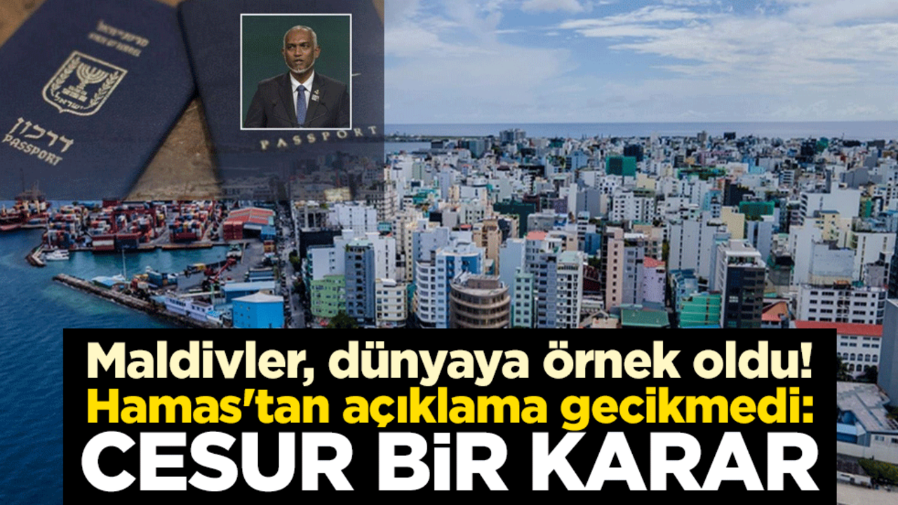 Maldivler, dünyaya örnek oldu! Hamas'tan açıklama gecikmedi: Cesur bir karar