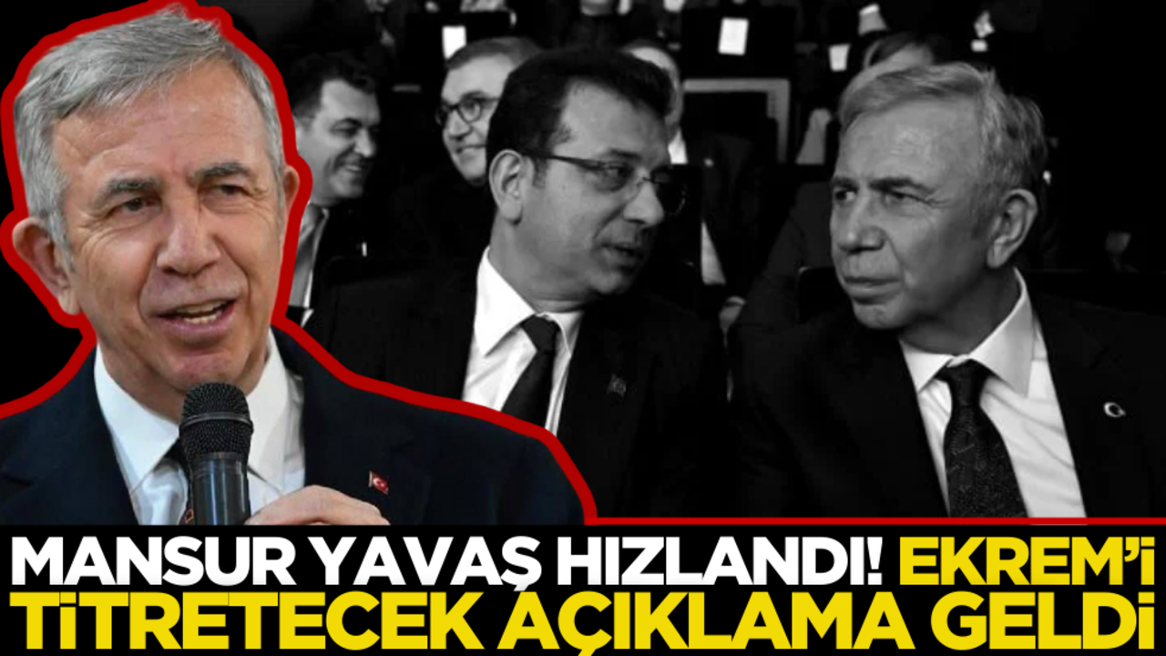 Mansur’dan Ekrem’i titretecek adaylık çıkışı!