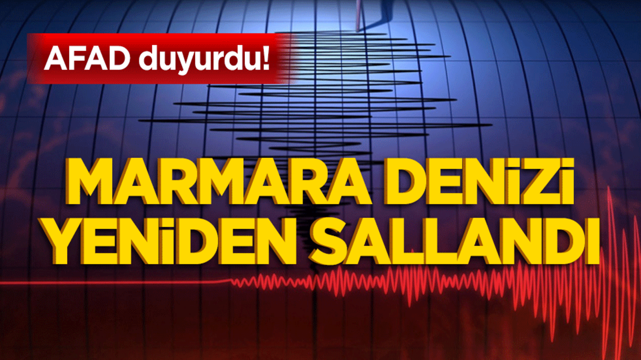 Marmara Denizi yeniden sallandı! 3.5 büyüklüğünde deprem korkuttu