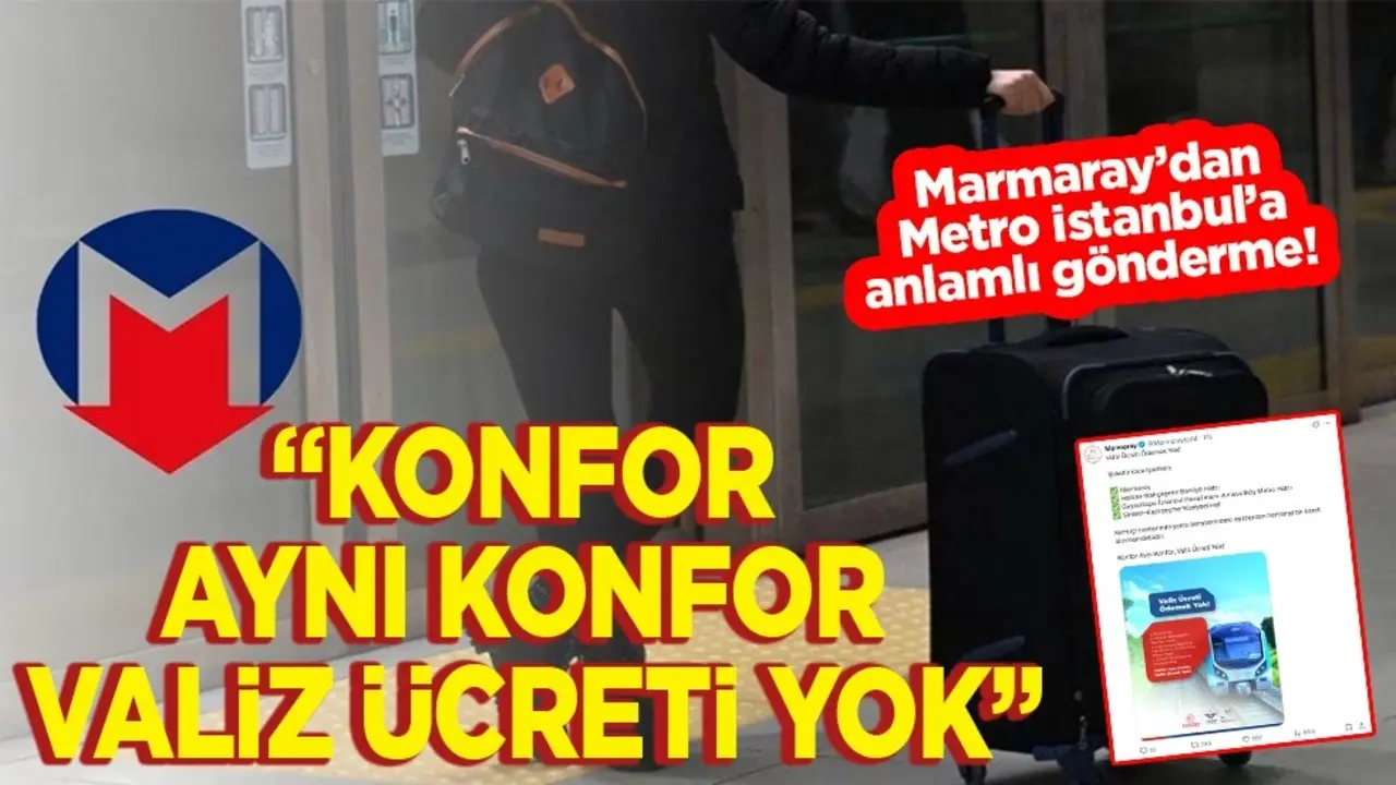 Marmaray’dan Metro İstanbul’a anlamlı gönderme! Konfor aynı konfor, valiz ücreti yok